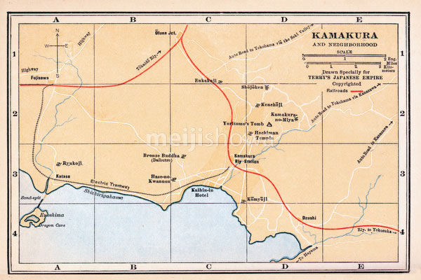 70424-0005 - Map of Kamakura 1920