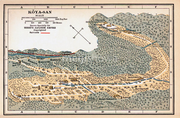 70424-0017 - Map of Mount Koya 1920